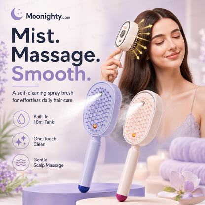 💧 Electric Spray & Massage Hairbrush – soothing scalp massage, fine mist spray & smooth hair care, detangling, nourishment & relaxation ✨