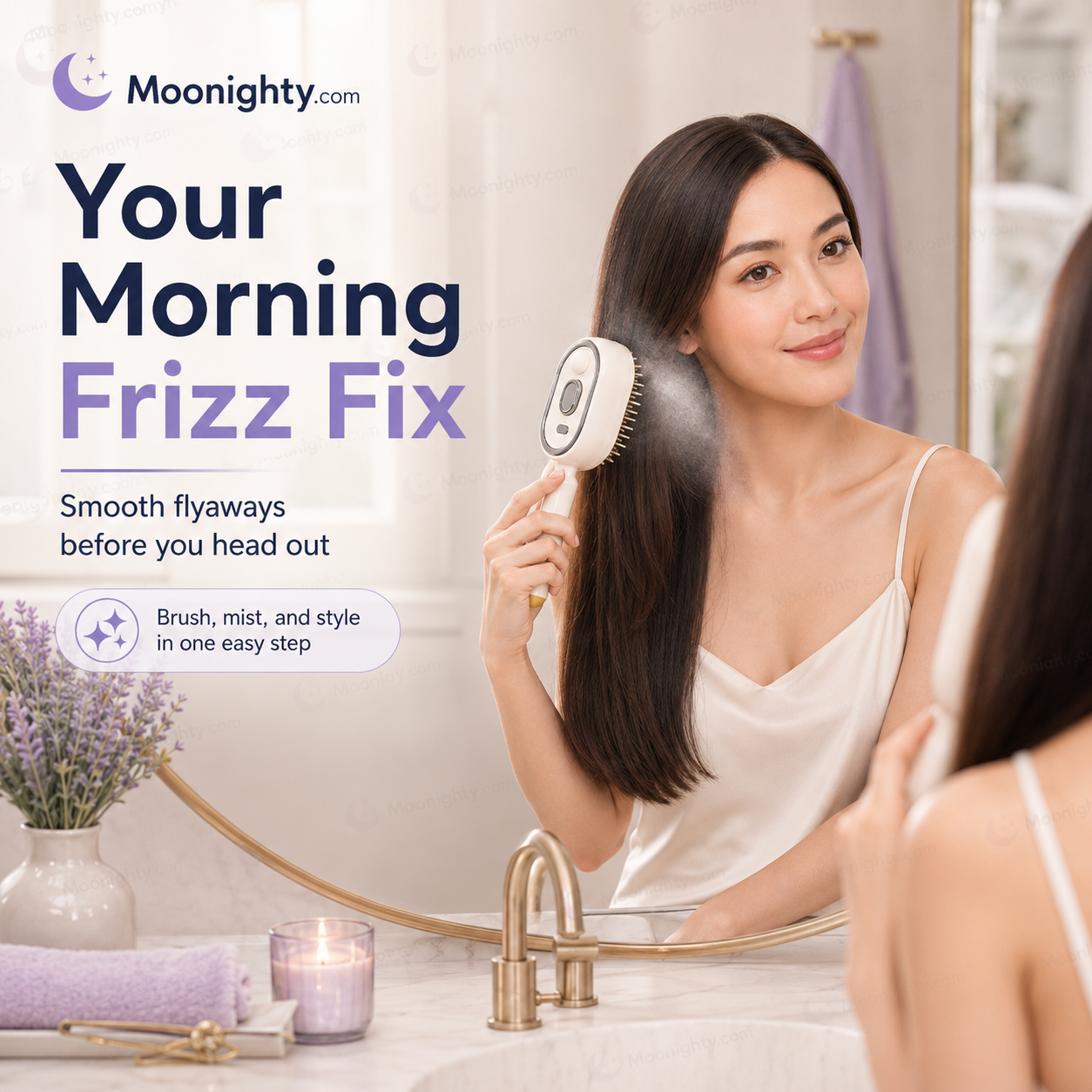 💧 Electric Spray & Massage Hairbrush – soothing scalp massage, fine mist spray & smooth hair care, detangling, nourishment & relaxation ✨