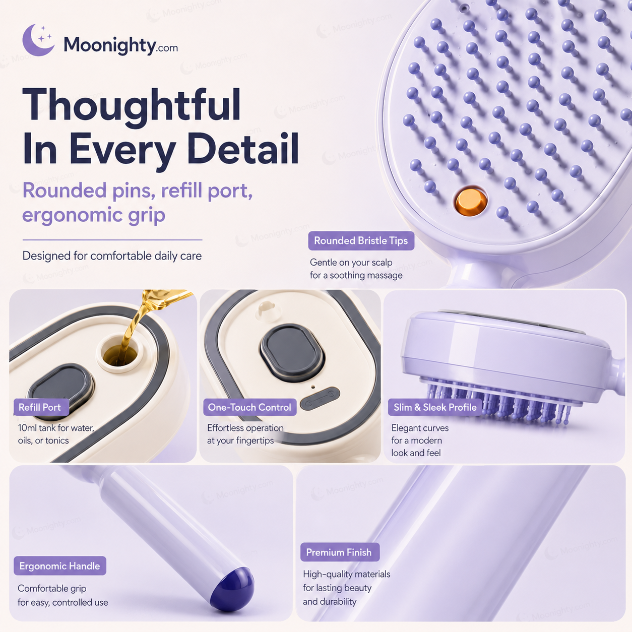 💧 Electric Spray & Massage Hairbrush – soothing scalp massage, fine mist spray & smooth hair care, detangling, nourishment & relaxation ✨