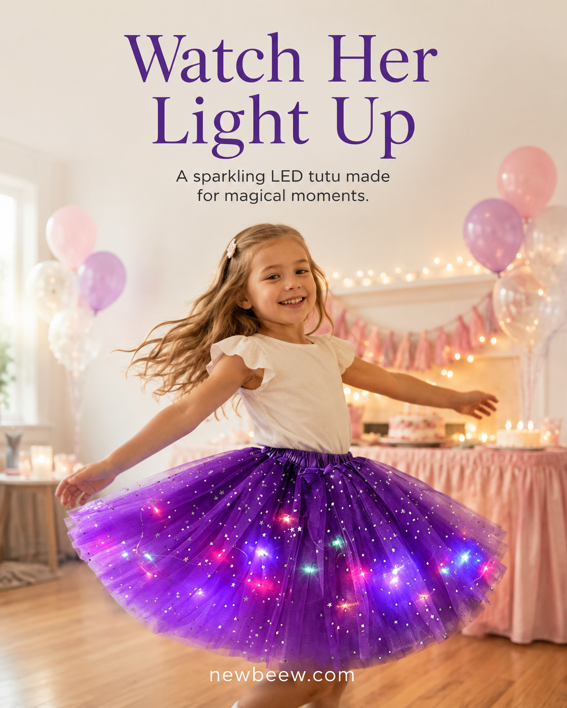 🎁LED Light Up Sequin Tutu Skirt Star Mesh Princess Skirt for Girls and Adults