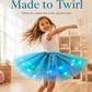 🎁LED Light Up Sequin Tutu Skirt Star Mesh Princess Skirt for Girls and Adults