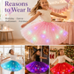 🎁LED Light Up Sequin Tutu Skirt Star Mesh Princess Skirt for Girls and Adults