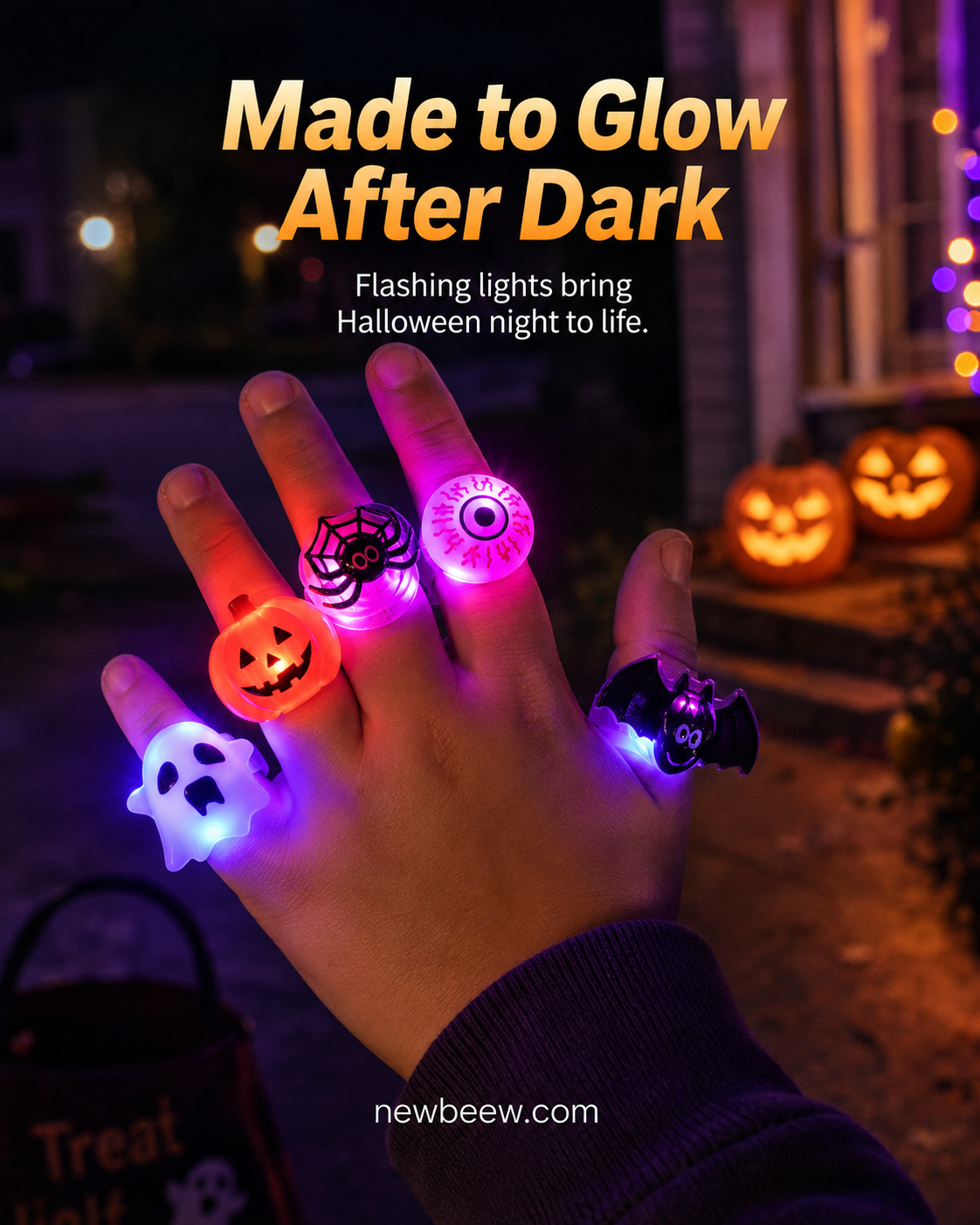 🎁LED Light Halloween Glowing Ring😍 - Set with 50pcs
