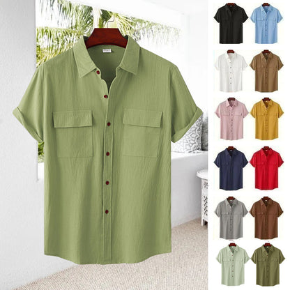 🎁Limited time 49% OFF⏳Men's Linen Short Sleeve Shirt