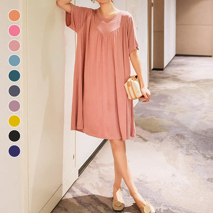 🎁Hot Sale 40% OFF⏳Super Soft Comfortable Short Sleeve Loose Pajama Dress