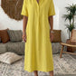 Women's Casual Linen Blend Shirt Dress