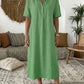 Women's Casual Linen Blend Shirt Dress