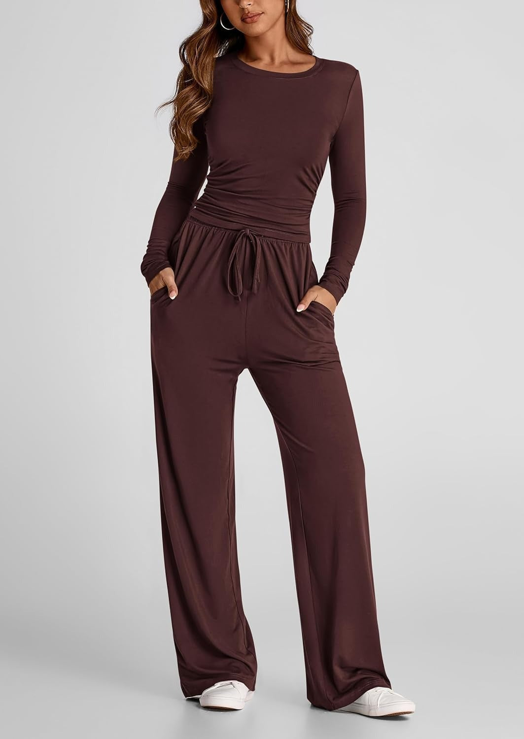 🔥LAST DAY 50% OFF👚2026 Women's Casual Wear Long-Sleeved Loose-Fit Trouser Set 💕