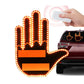 ✋Car Hand Gesture LED Light with Remote Control, Funny Rear Window Finger Signal Light, Novelty Car Decor Lamp for Rear Windshield