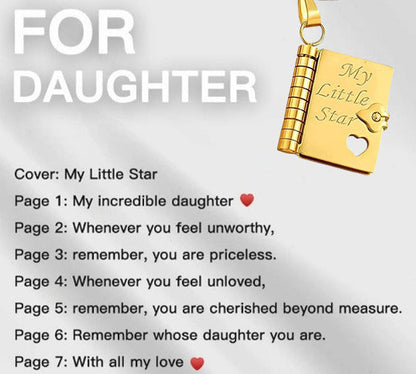 🔥🔥My Little Star Book Necklace for Daughter, Birthday Day Gift Graduation Jewelry of Love