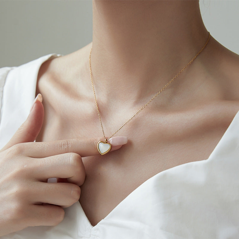 📿Carnelian Stone Heart Necklace - newbeew