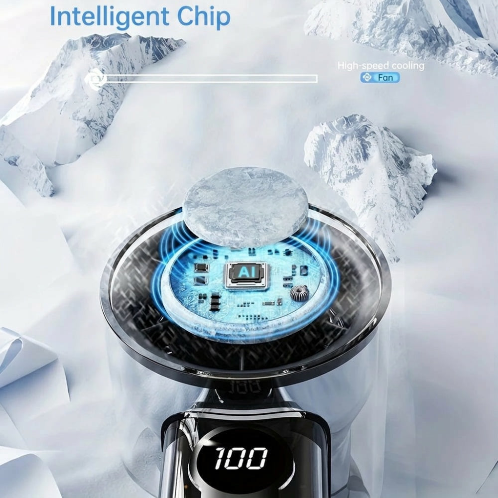 🔥 Limited Summer Deal!❄️Bladeless Portable Refrigeration Fan, 100+ Speed Adjustable Personal Mini Cooling Fan with Digital Display