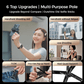 📸🔥2026 New magnetic & clamp 2-in-1 mini selfie stick with 360° Rotation Portable Anti-shake Wireless Bluetooth control magnetic phone stand for selfie Video recording Vlog Compatible with most phones