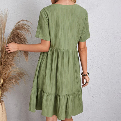 🎁Hot Sale 40% OFF⏳Retro V-neck Loose Casual Dress
