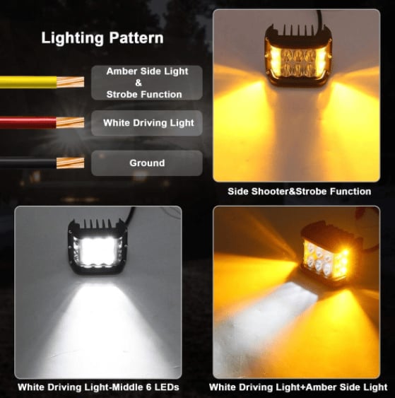 🚗Car Dual Sides LED Dual Color Light.