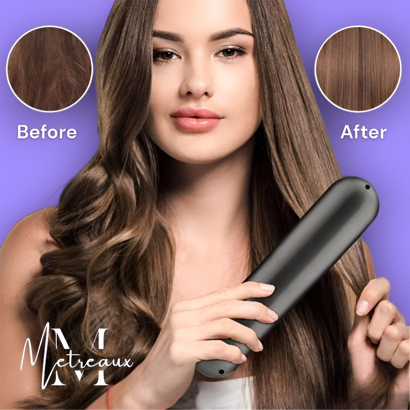 ⏳Time-Limited Special⏰Wireless Ceramic Hair Straightening Comb – Fast Heating, Anti-Frizz & Tangle-Free Design ✨