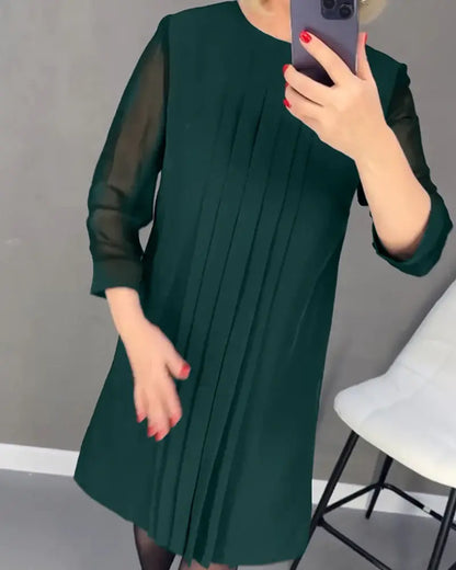 🔥Hot Sale 40% OFF💐Straight Dress With Medium Length Sleeves