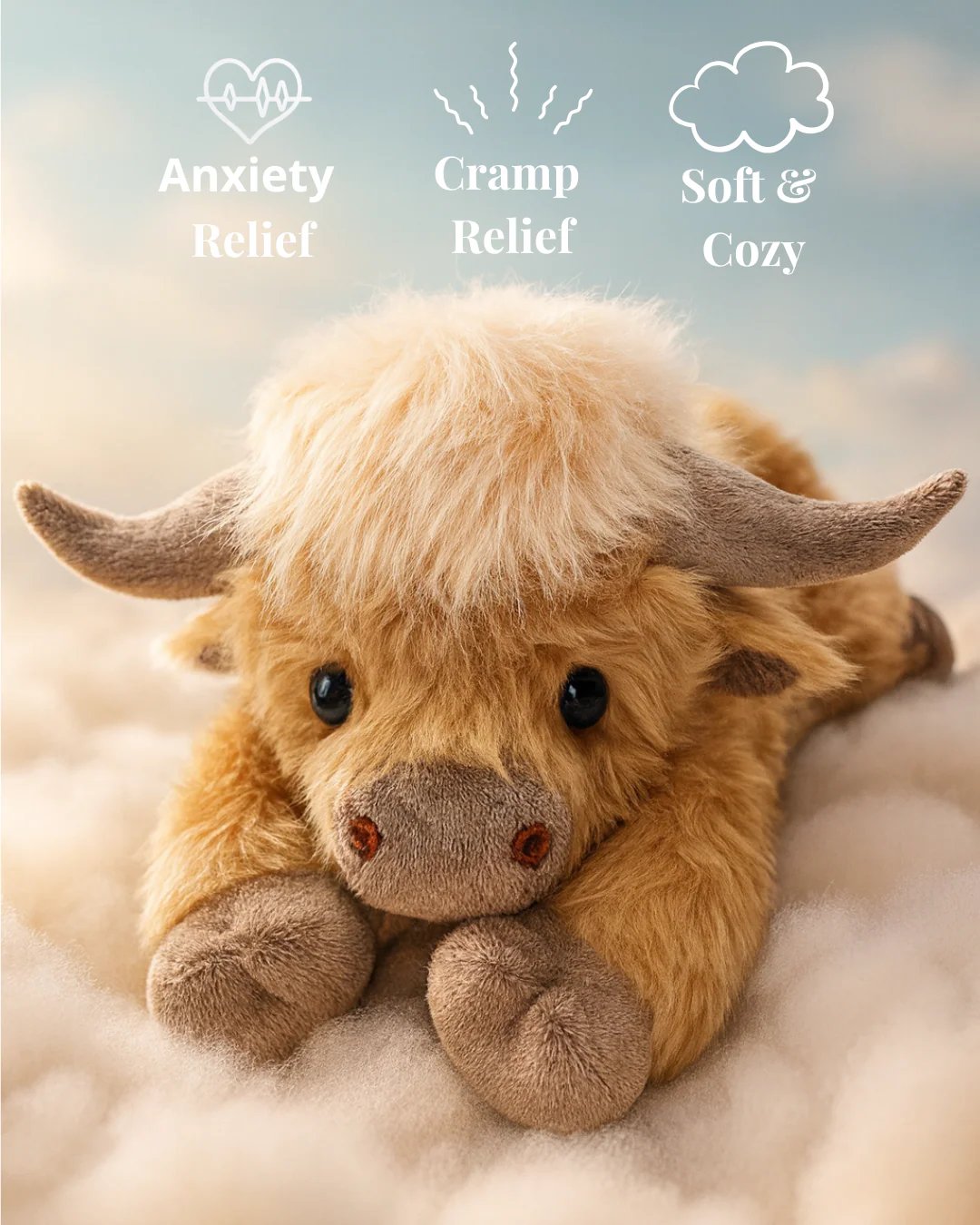 🎁Christmas Gift Toy🐂🎉Cute Cartoon Highland Cow Cuddly Toy