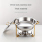 NEWBEEW 8QT Gold Chafing Dishes for Buffet with Glass Lid , Round Chafers and Buffet Warmers Set with Mirror-Polished Stainless Steel, Rolled Rim, Stackable, Lid Holder for Parties, Weddings, Easter, Gatherings (2/4 Pack）