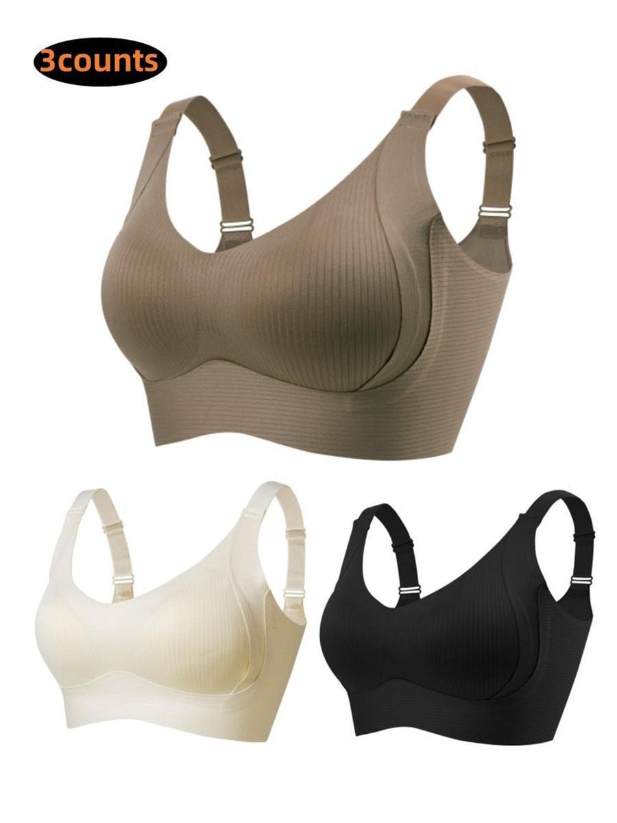 🎁2026 HOT SALE 50% Off💕Subtle Striped Seamless Bra with W-Support – Comfort & Style!