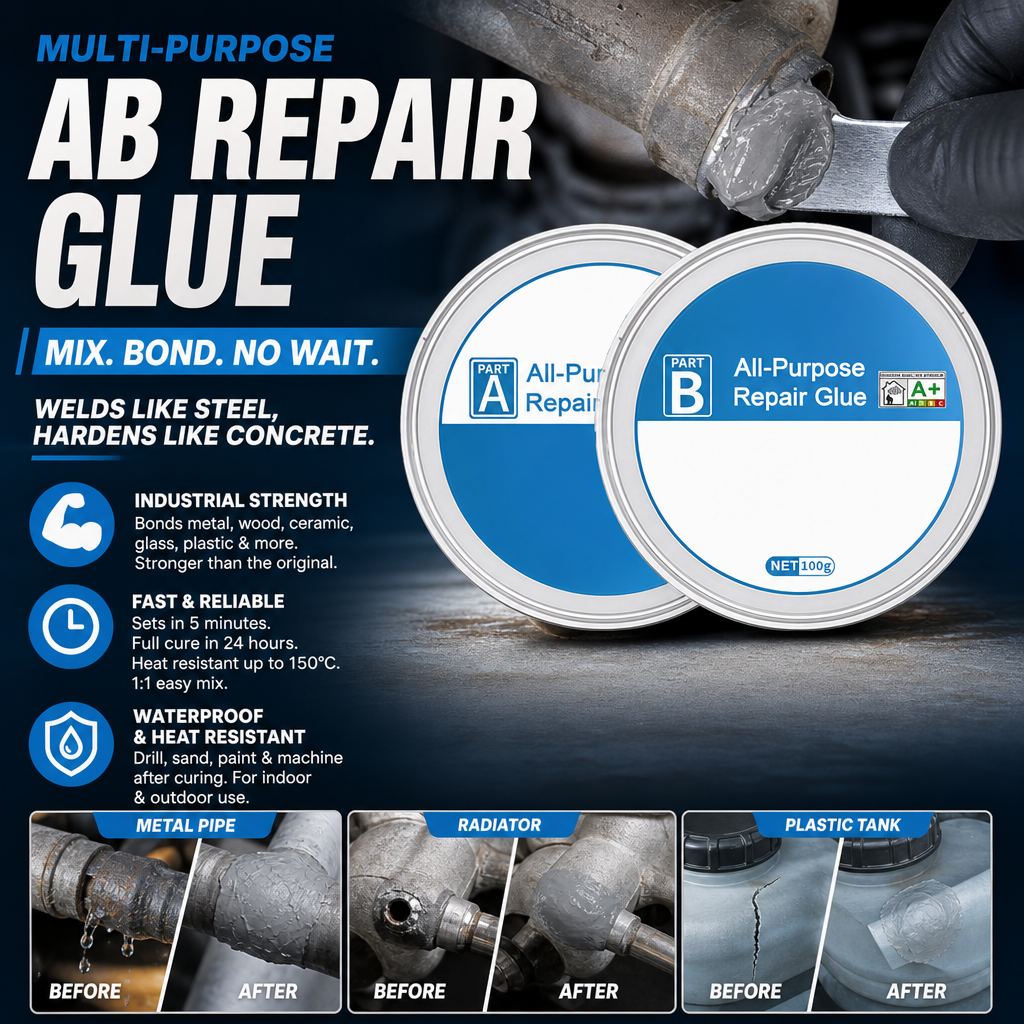 🔥 50% off for a limited time only | AB Super Glue: Brings broken items back to life – strong yet flexible, won’t crack!