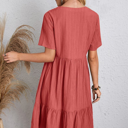 🎁Hot Sale 40% OFF⏳Retro V-neck Loose Casual Dress