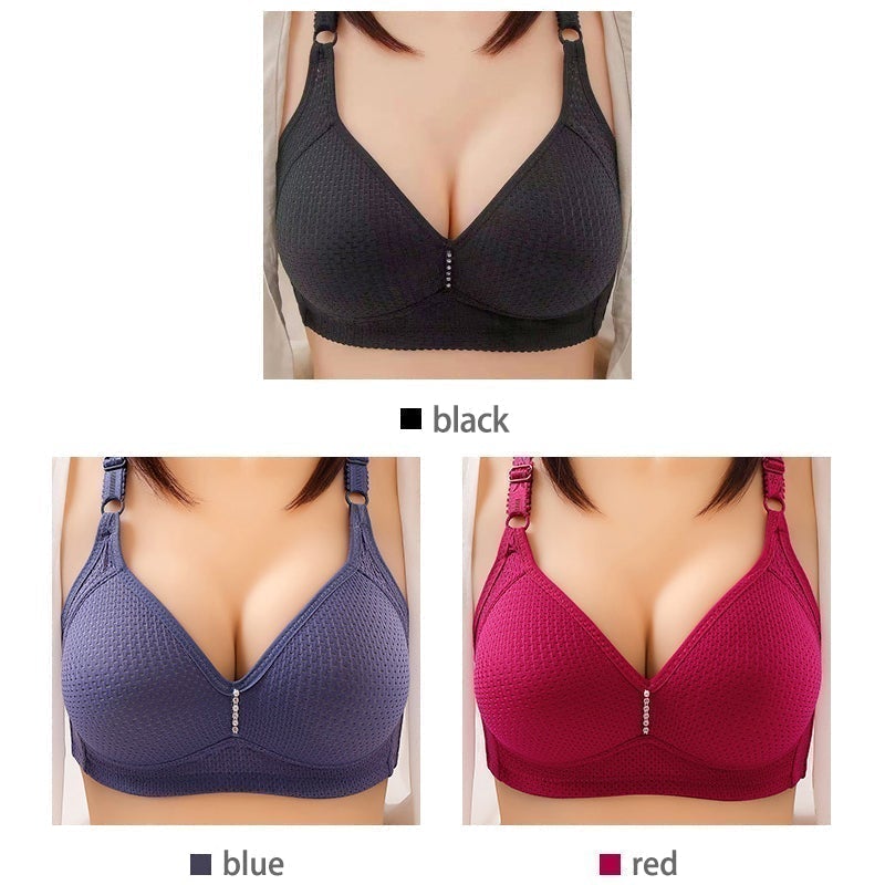 🎉 LIMITED TIME 50% OFF! 💕 Plus Size Comfortable Wireless Bra – Seamless Nylon-Spandex, Anti-Sag & Breathable 👙