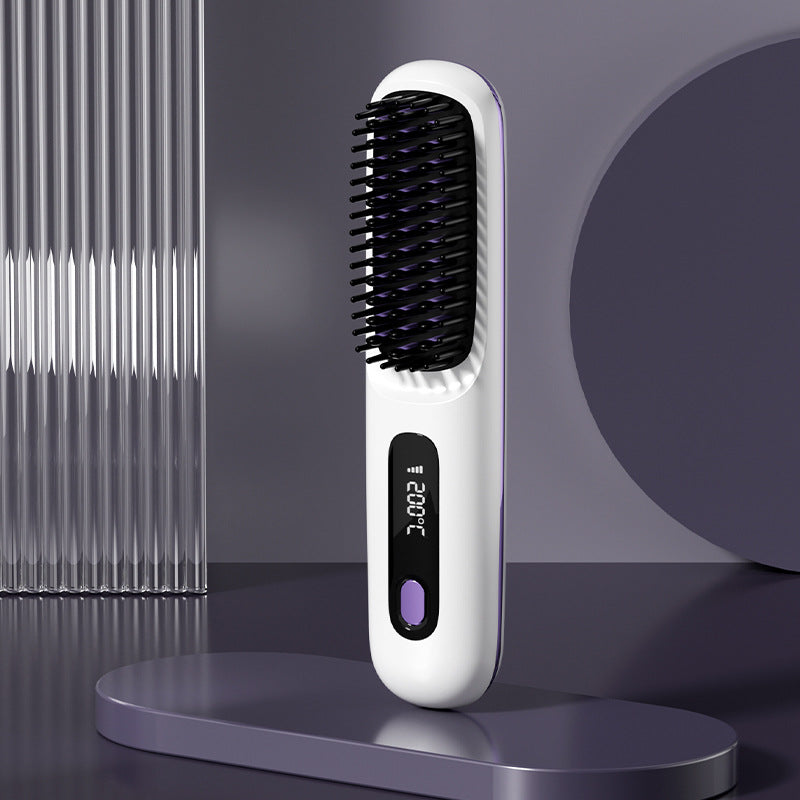 ⏳Time-Limited Special⏰Wireless Ceramic Hair Straightening Comb – Fast Heating, Anti-Frizz & Tangle-Free Design ✨