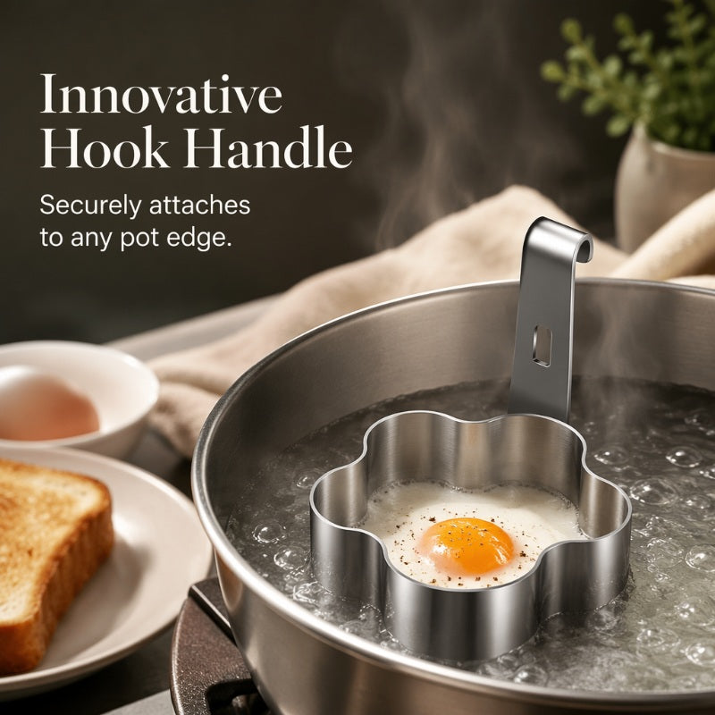 🥚🍳304 Stainless Steel Egg Ring Mold – Fun Shapes, Leak-Resistant Flat Base & Easy-Release