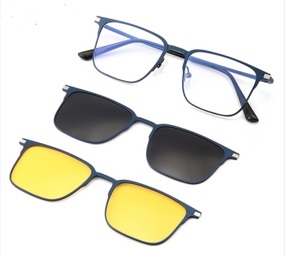 Men And Women 3 In 1 Magnetic Polarized Sunglasses