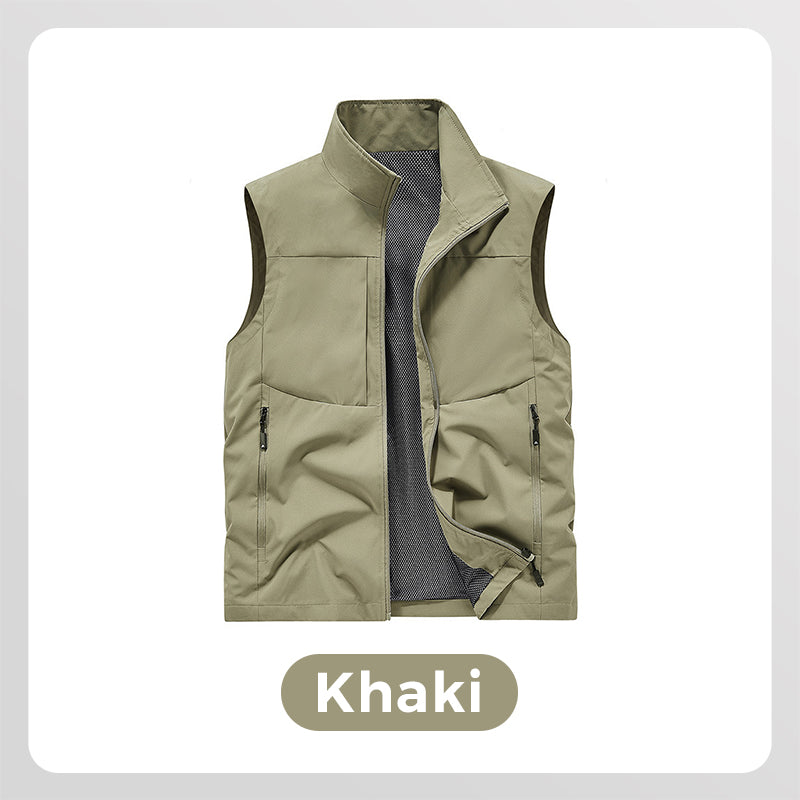 💥Men's waterproof outdoor multifunctional storage vest