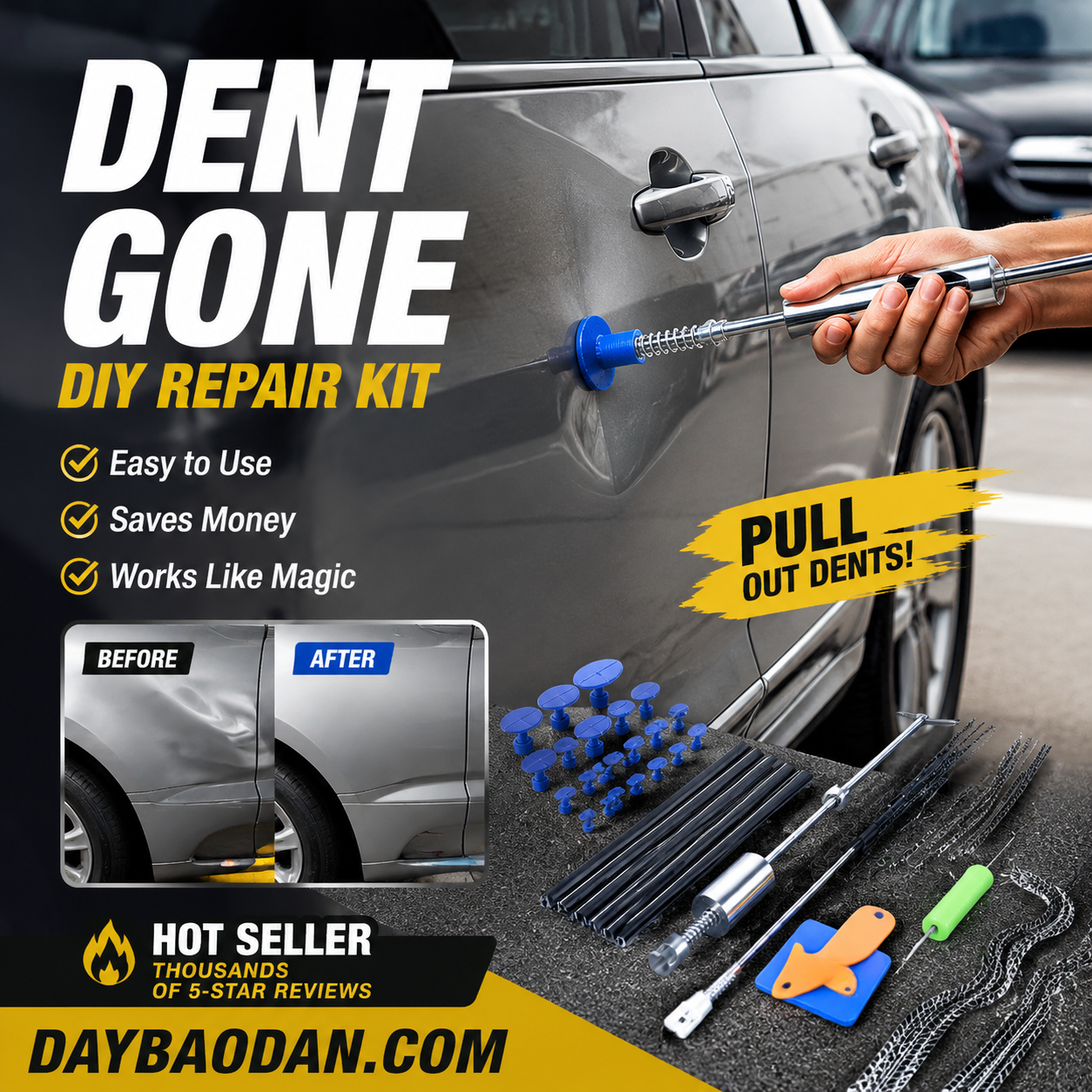 ⏳Time-Limited Special⏰T-Bar Puller Car Dent Repair Tool Kit