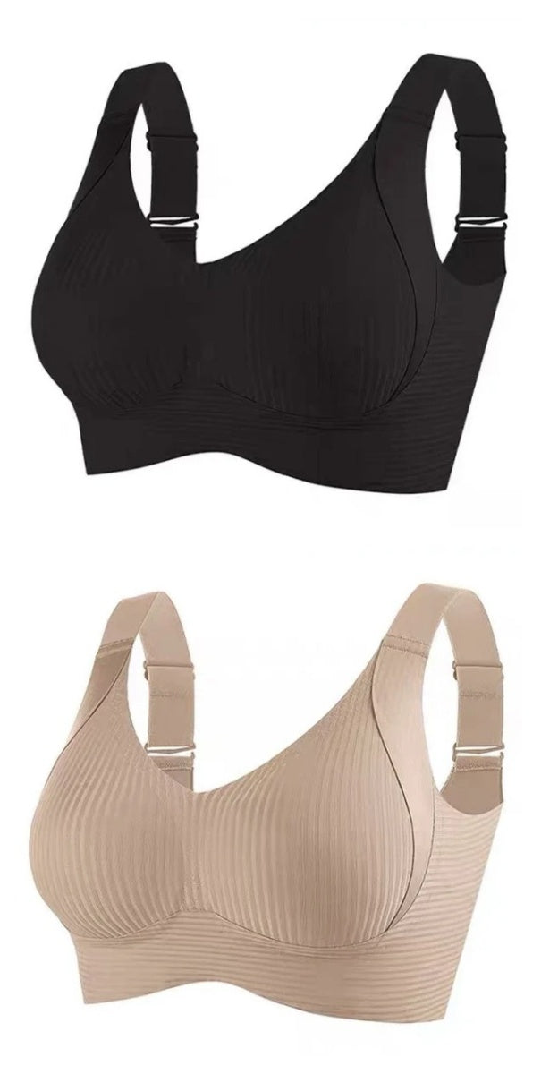 🎁2026 HOT SALE 50% Off💕Subtle Striped Seamless Bra with W-Support – Comfort & Style!