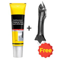 ✨Buy 2 Get 1 Free✨Multifunctional Waterproof White Caulk with Scraper