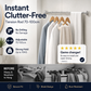 🧥50% OFF NOW! Adjustable No‑Drill Tension Rod, 70‑100cm Spring Tension Clothes Hanging Rod, No‑Damage Non‑Slip Closet Curtain Rod, Max 15KG Load for Wardrobe, Bathroom