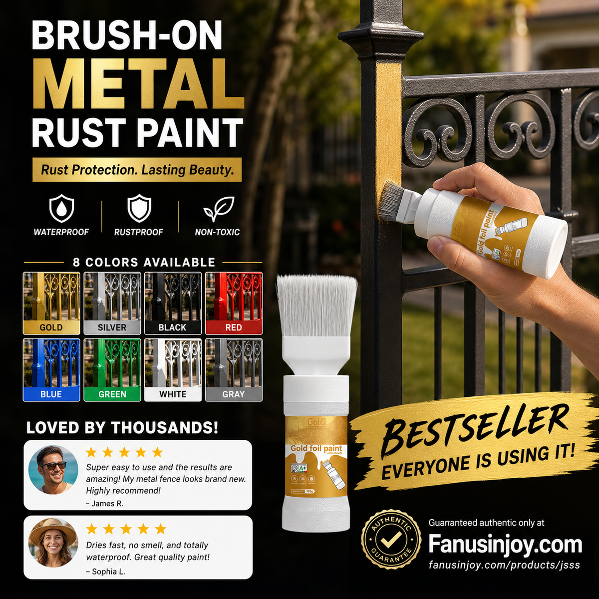 ✨New Arrival-🔥🖌️Refresh paint surfaces in one simple spray!✨🏠Water-Based Metallic Silver Paint with Built-in Brush💥👍