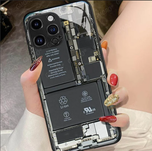 🎁Hot Sale 49% OFF⏳Glass Apple phone case with circuit board pattern