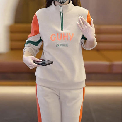 🎁Hot Sale 40% OFF⏳Women's 2 Piece Long Sleeve Sweatsuits Sets - Half Zip Sweatshirts & Sweatpants