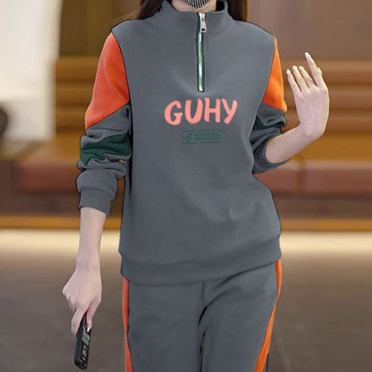 🎁Hot Sale 40% OFF⏳Women's 2 Piece Long Sleeve Sweatsuits Sets - Half Zip Sweatshirts & Sweatpants