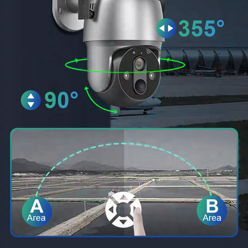 🎁Limited time 40% OFF⏳360-degree Solar Surveillance Camera with Full Color Night Vision