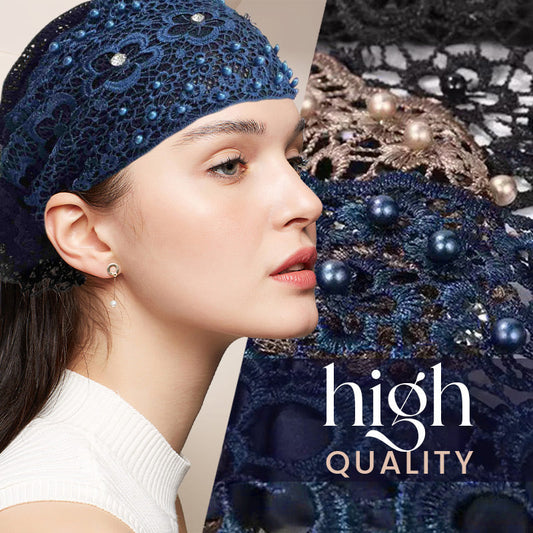 🎁Limited time 40% OFF⏳Ladies Floral Lace Headscarf