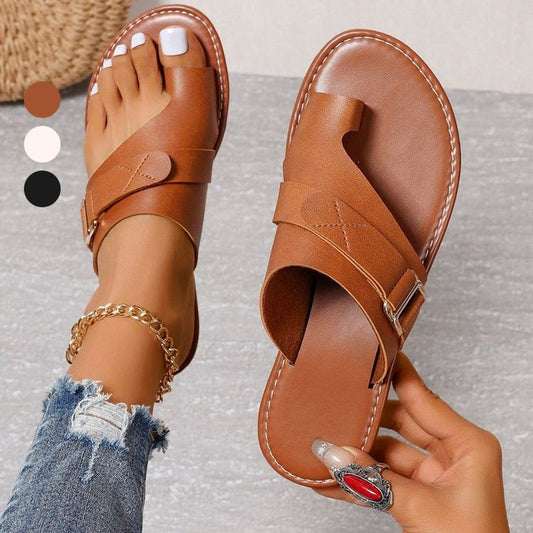 🎁Hot Sale 40% OFF⏳Lightweight Casual Fashion Split Toes Style Flat Sandals