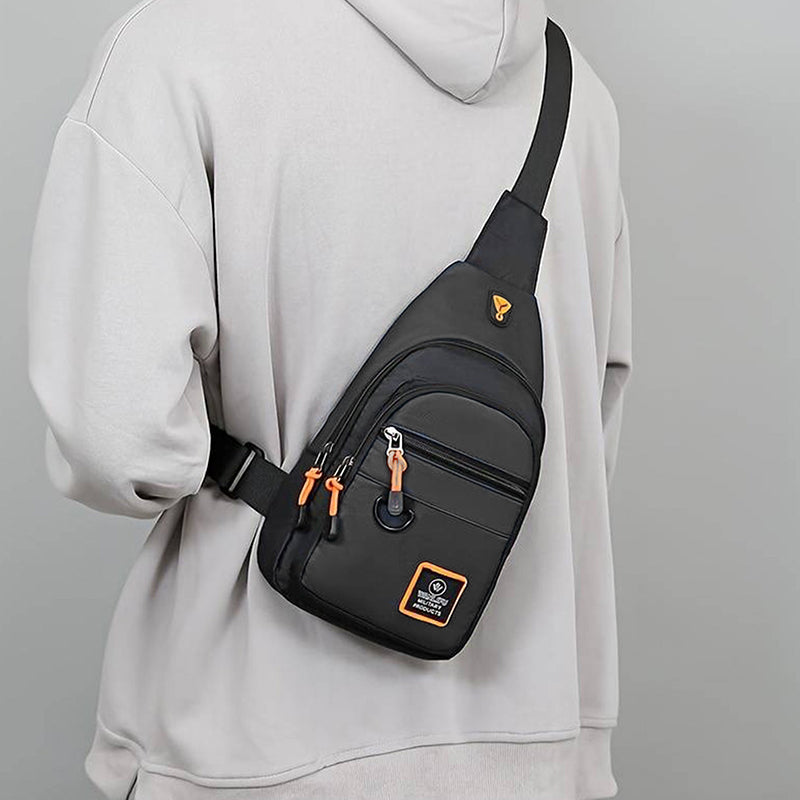 🎒 BUY 3 GET 4! ✨ Men's Waterproof Nylon Crossbody Bag - Multi-Compartment Organization with Adjustable Strap for Travel & Everyday Use 🌧️💼