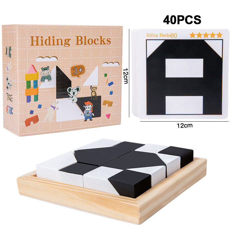 🔥Creative Black & White Block Puzzles Set for Kids