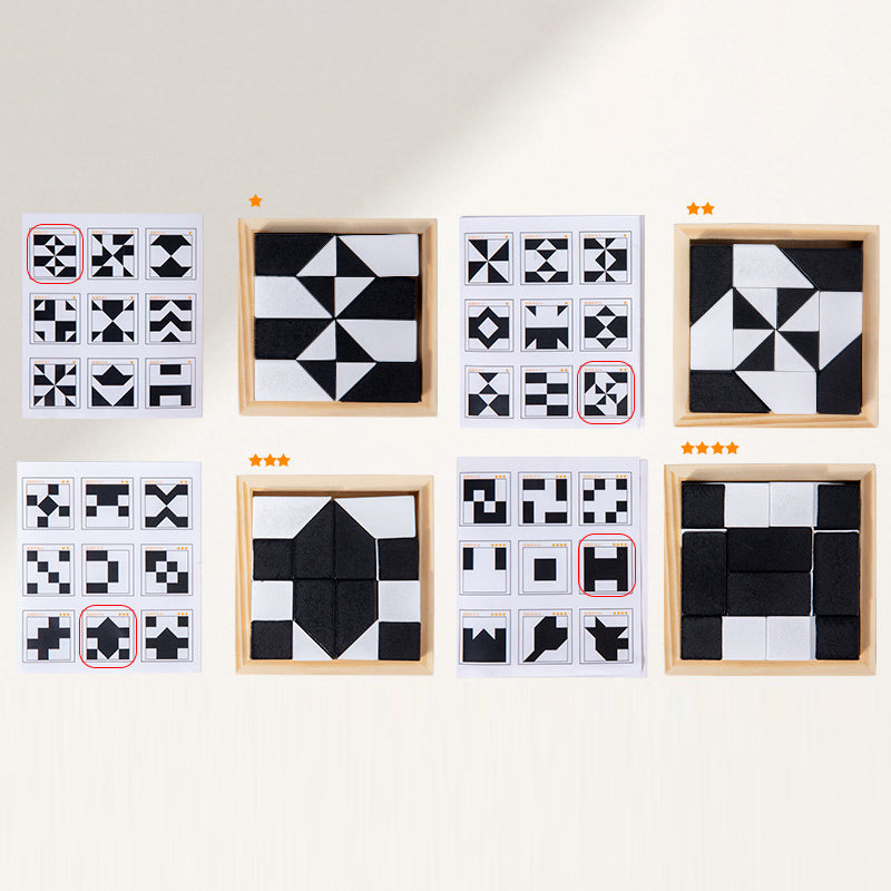 🔥Creative Black & White Block Puzzles Set for Kids