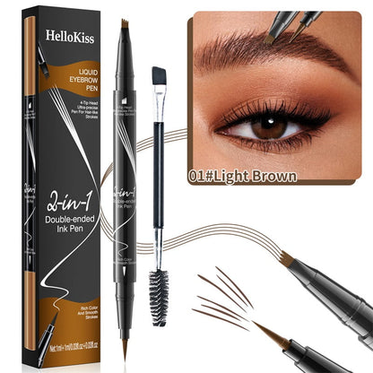 BUY 3 GET 50% OFF🔥2-in-1 Waterproof Eyebrow Pen with 4 Tip Brow Pen