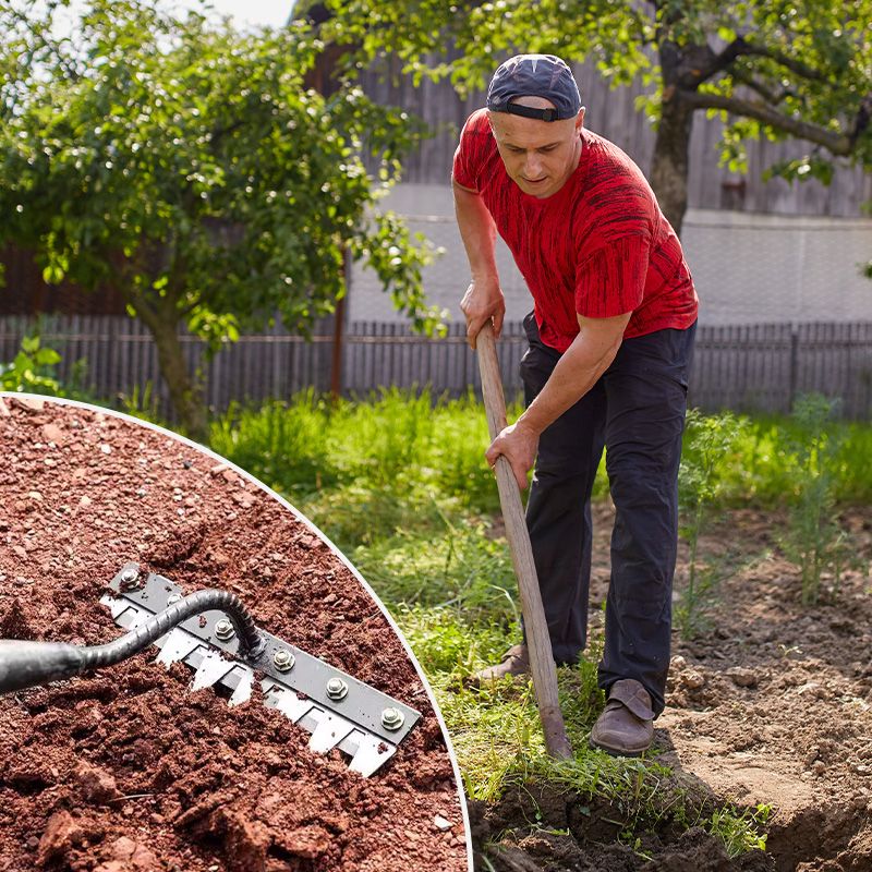 🌿 50% OFF NOW! 🧤 5/6/7/8 Weed Rakes with Carbon Steel Garden Tines – Durable, Ergonomic Grip & Efficient Weeding 🌱
