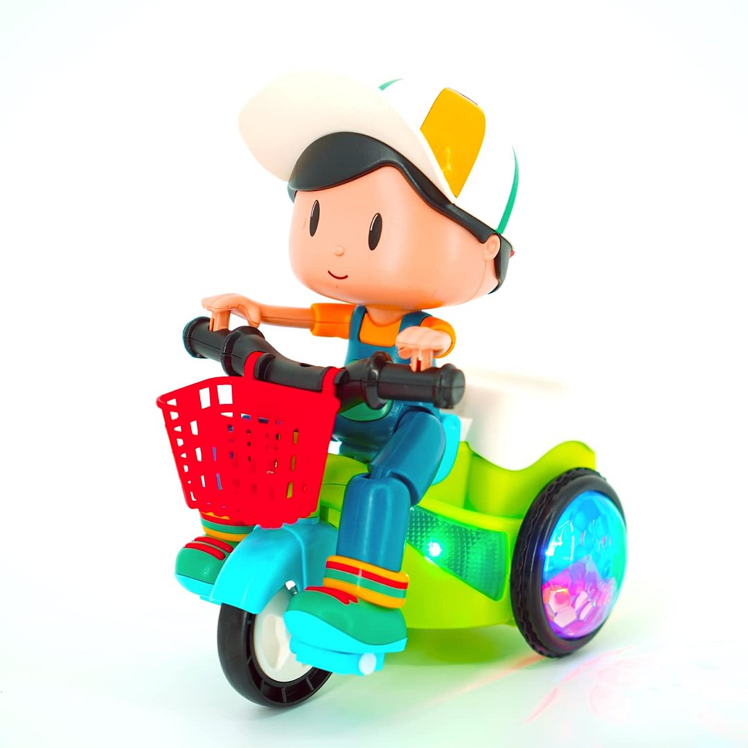 🎁Stunt Tricycle for Kids: Music, Lights, 360° Rotation