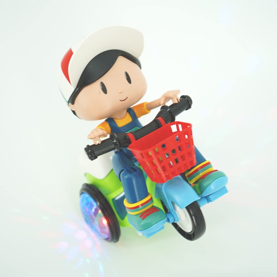 🎁Stunt Tricycle for Kids: Music, Lights, 360° Rotation