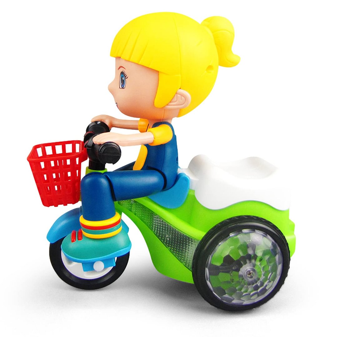 🎁Stunt Tricycle for Kids: Music, Lights, 360° Rotation